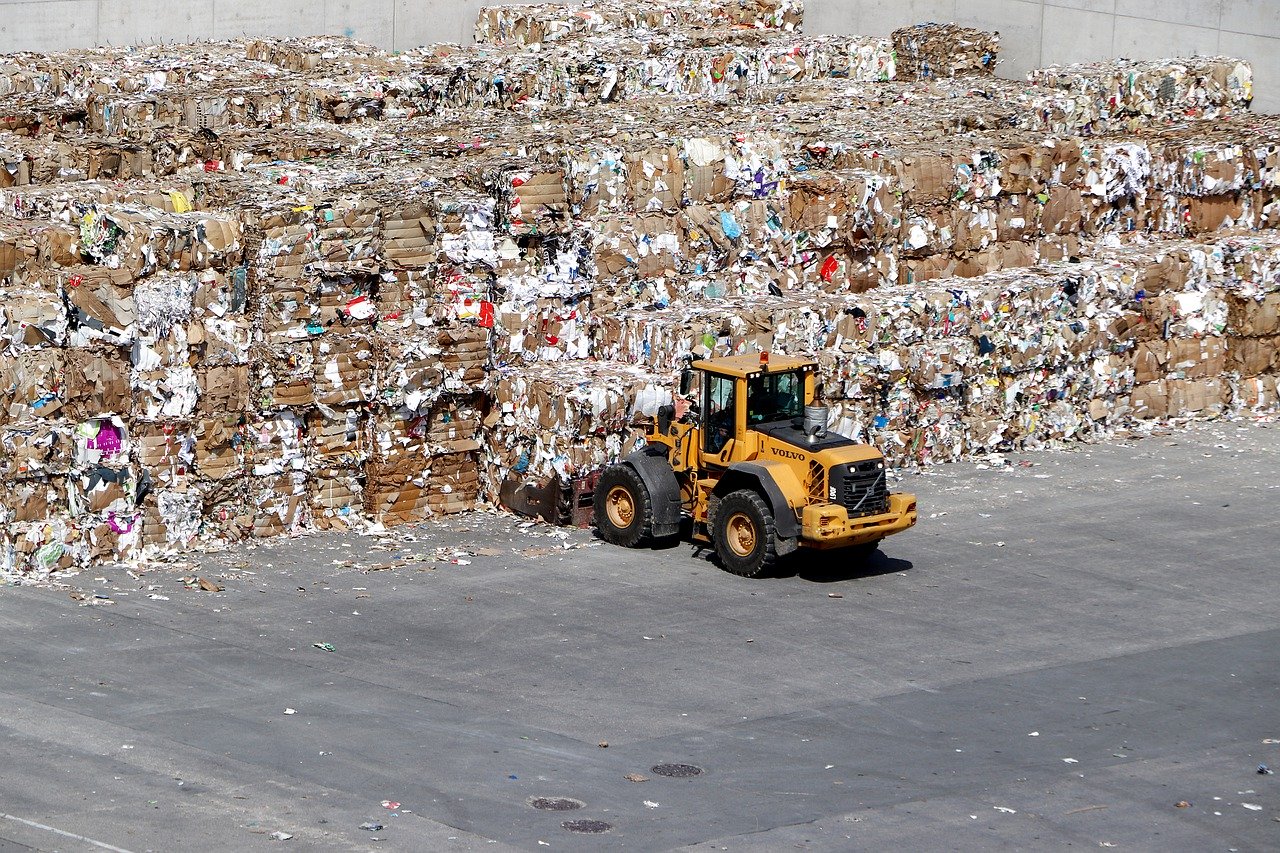 Balles déchets papiers