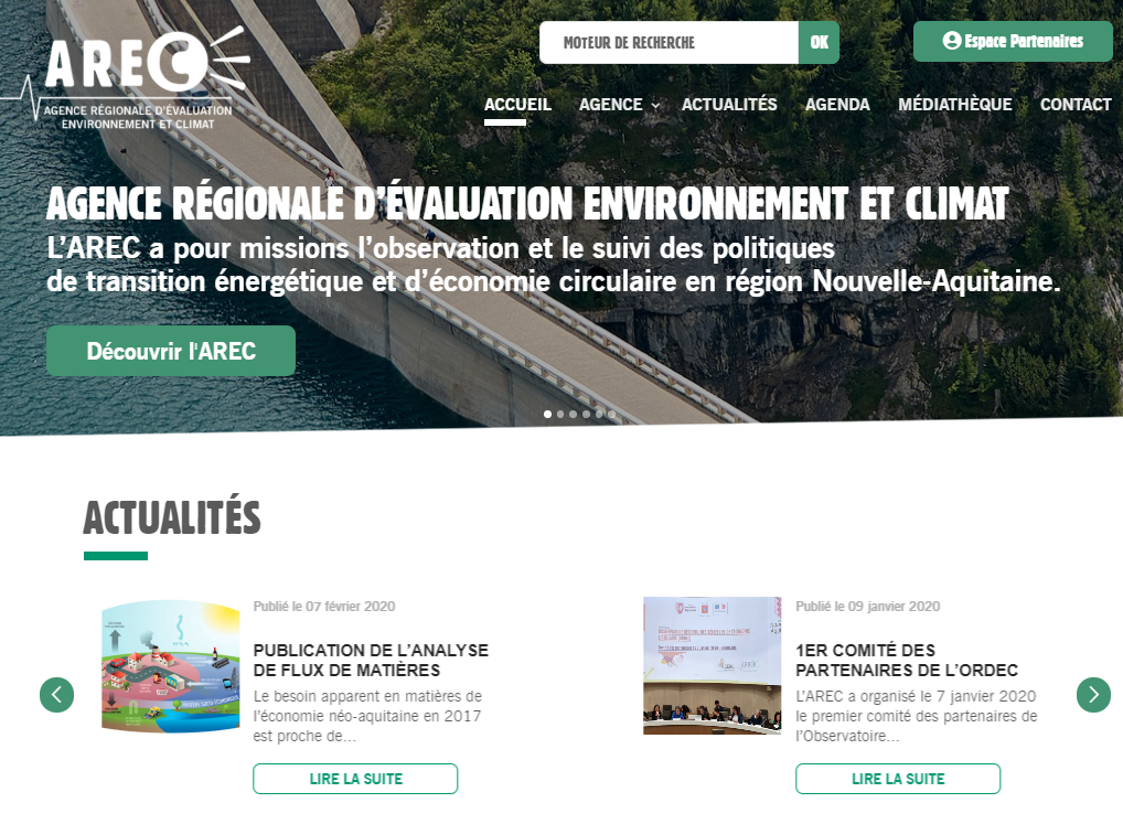 Accueil site web